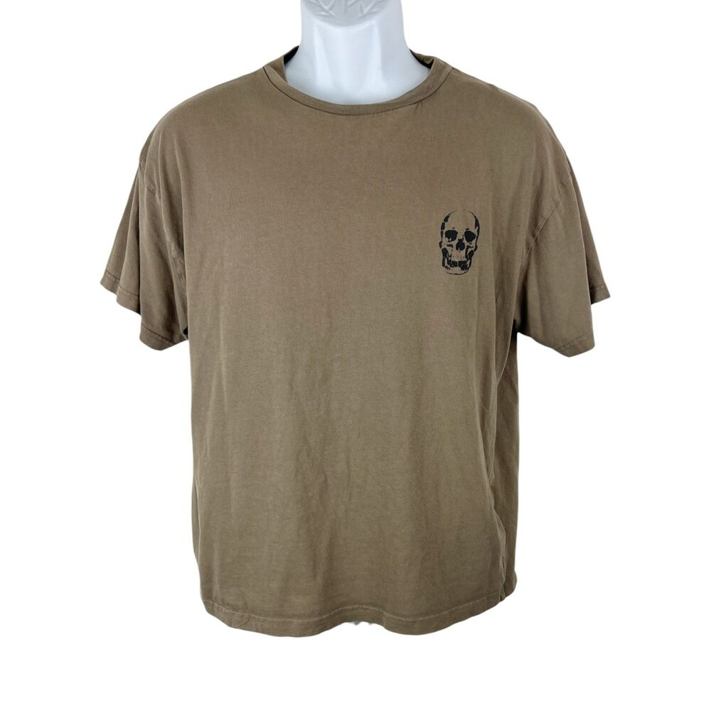 Taco Tuesday Shirt Men Small Brown Short Sleeve Skull Graphic Lost Cause Tee